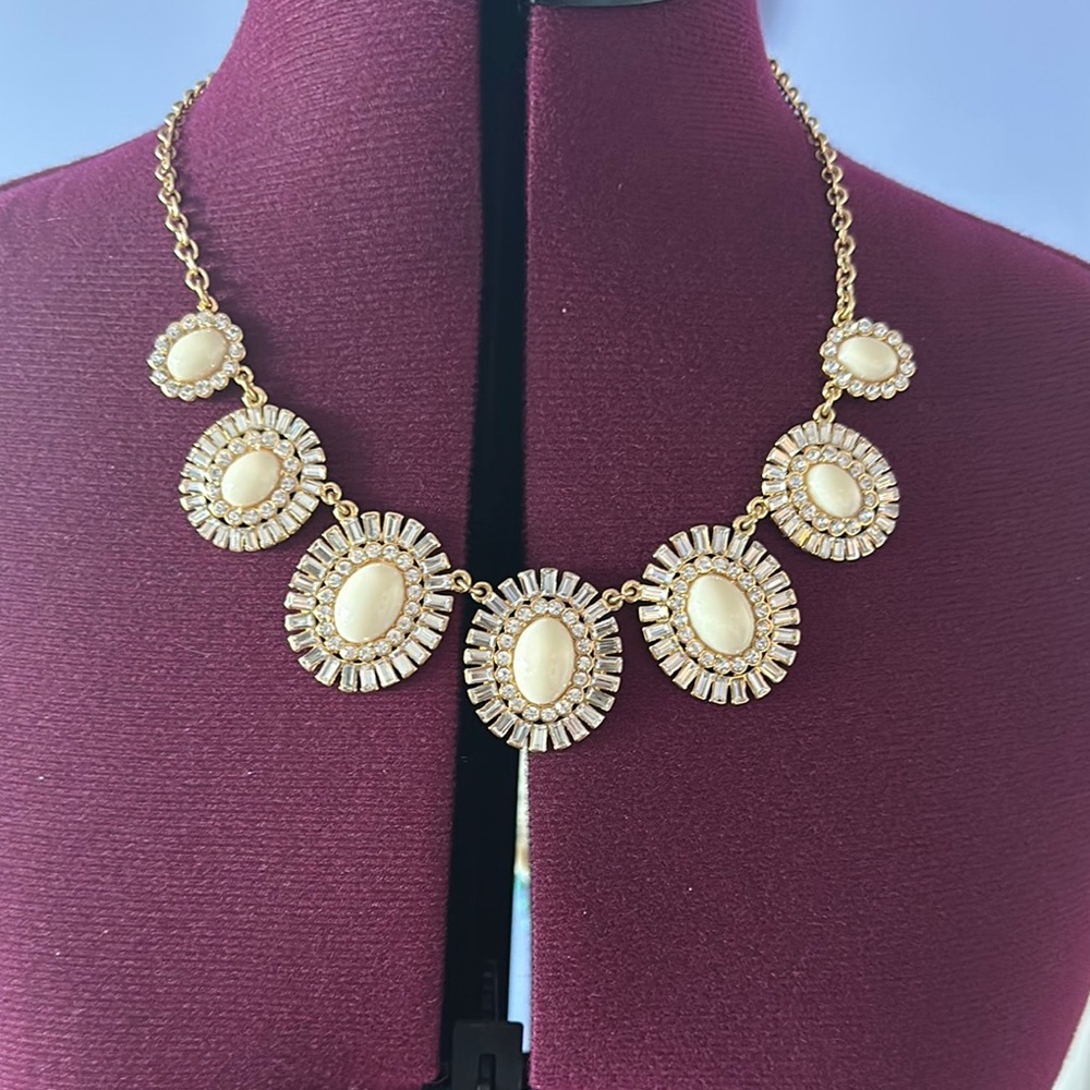 Kate Spade Gold and Cream Statement Necklace